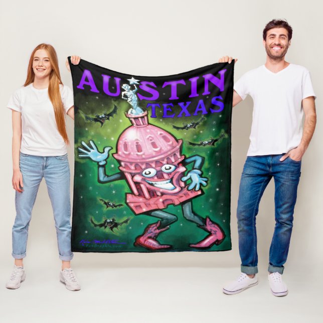 Austin Texas Fleece Blanket (På plats)