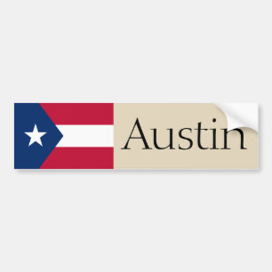 Austin Texas föreslagen flaggabildekal Bildekal