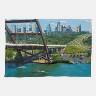 Austin, Texas från 360 Bridge Kökshandduk
