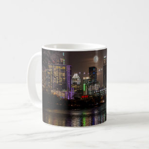 Austin, Texas Full Moon v2 Kaffemugg