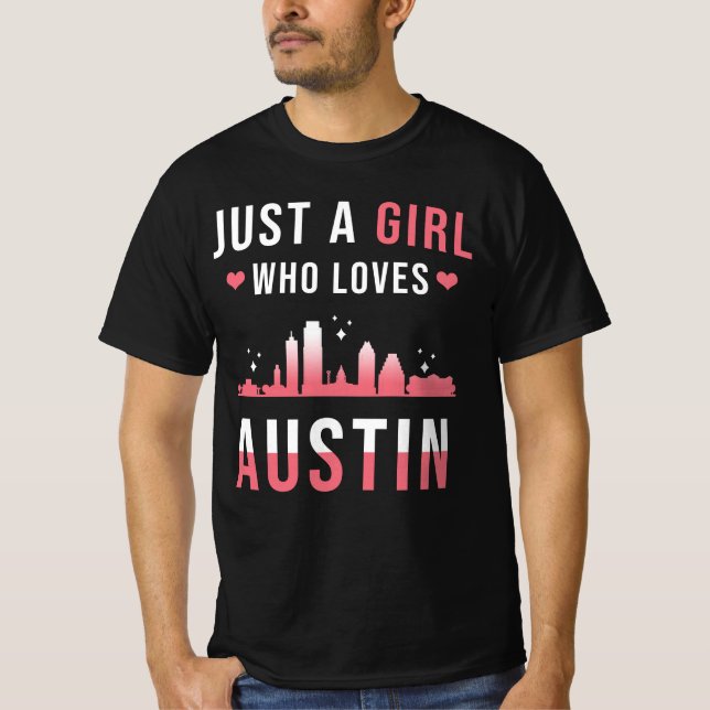 Austin Texas Girl T Shirt (Framsida)