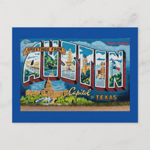 Austin, Texas Hälsningar Vykort