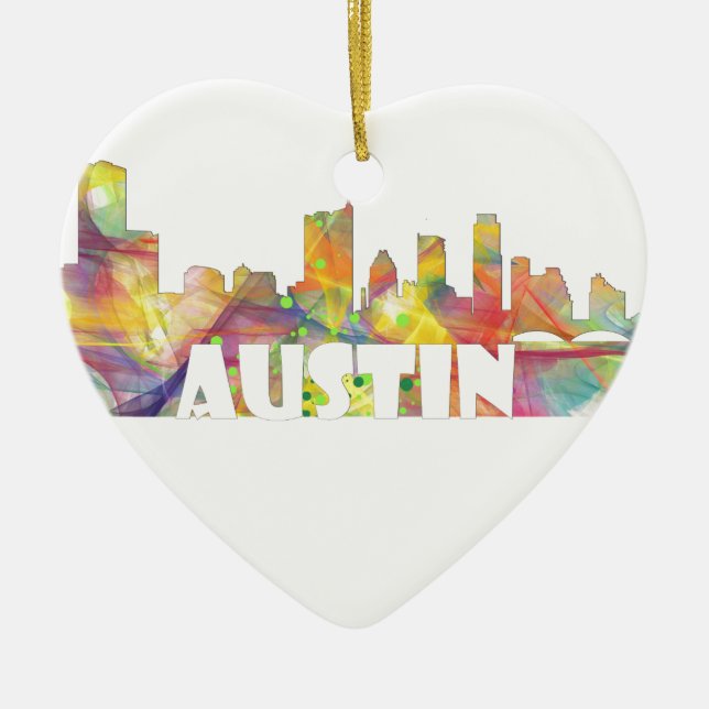 AUSTIN TEXAS HORISONT MCLR2 JULGRANSPRYDNAD KERAMIK (Framsidan)