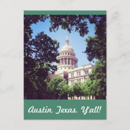 Austin Texas Huvudstad Byggnads Vykort