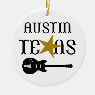 Austin Texas Julgransprydnad Keramik