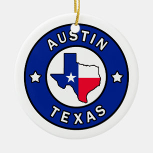 Austin Texas Julgransprydnad Keramik