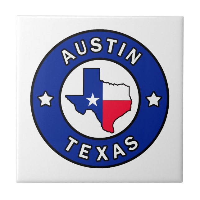 Austin Texas Kakelplatta (Framsidan)