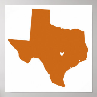 Austin Texas Kärlek Poster