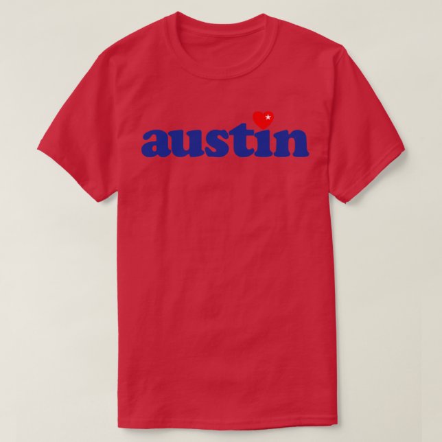 Austin Texas Kärlek T Shirt (Design framsida)