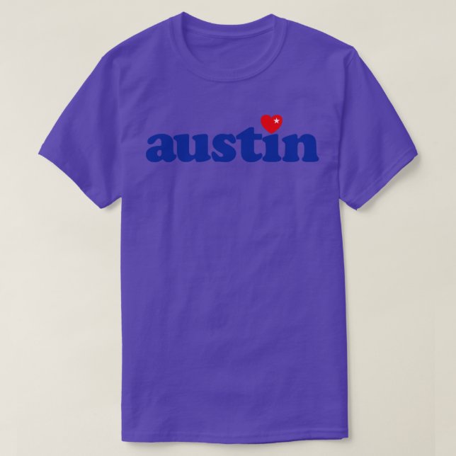 Austin Texas Kärlek T Shirt (Design framsida)