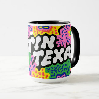 Austin Texas Konstig Blommig Grafik Mugg