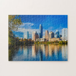 Austin Texas Konstig City Limits of Austin Skyline Pussel