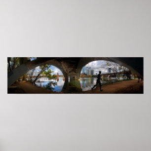 Austin Texas Ladybird Sjö Trail Springer Poster