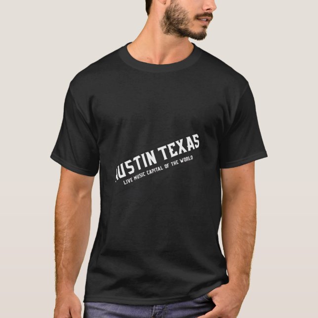 Austin Texas Live Music Capital T Shirt (Framsida)