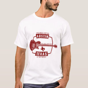 Austin Texas Live Music Guitar T Shirt