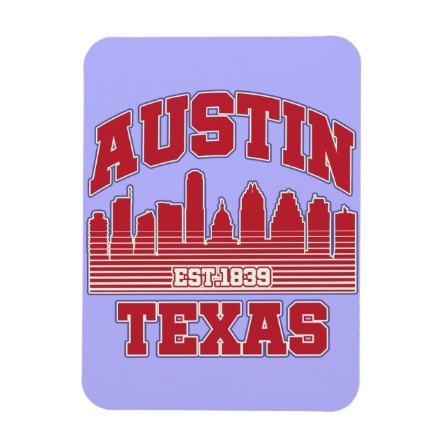 Austin,Texas Magnet (Vertikal)