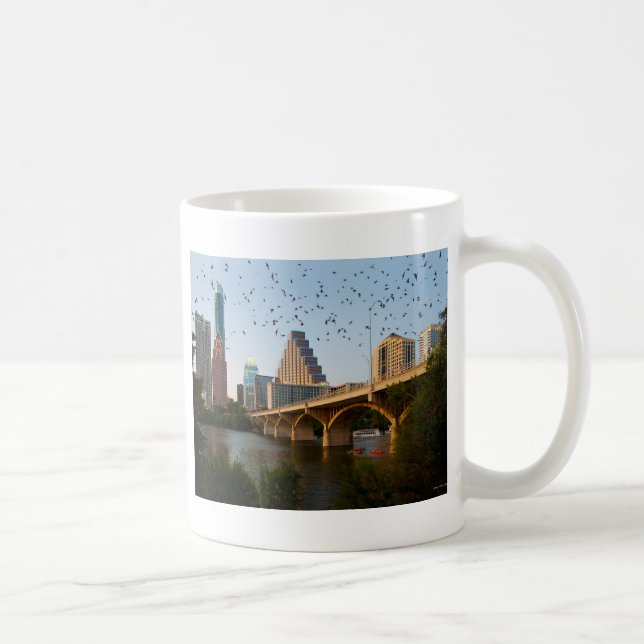 Austin, Texas med Fladdermöss Kaffemugg (Höger)