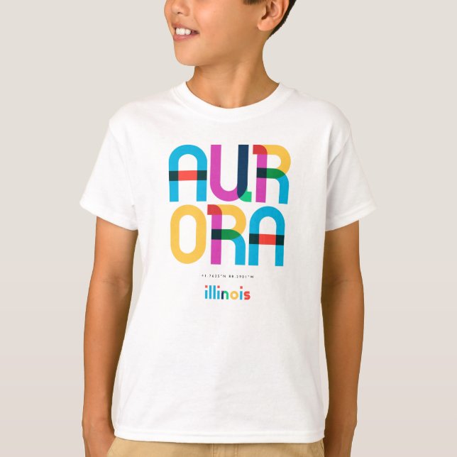 Austin Texas Mid Century, Pop Art. T Shirt (Framsida)