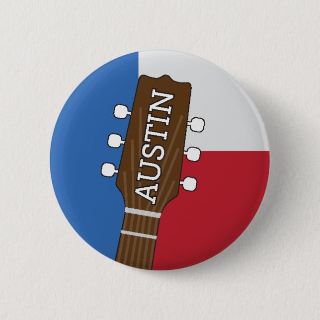 Austin Texas - musikhuvudstad av världen - knäppas Knapp (Framsida)