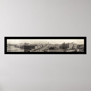 Austin Texas panoramafoto 1910 Poster