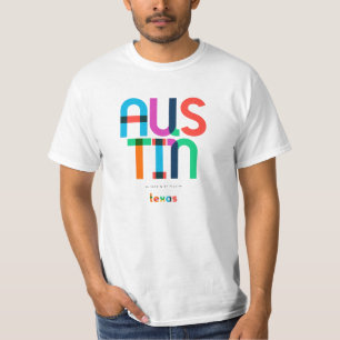 Austin Texas Rainbow Pop Art T Shirt