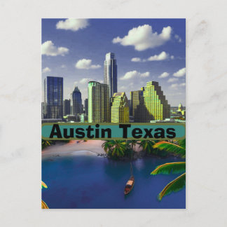 Austin Texas Reseskorts, Austin Skrivet Konst, Vykort