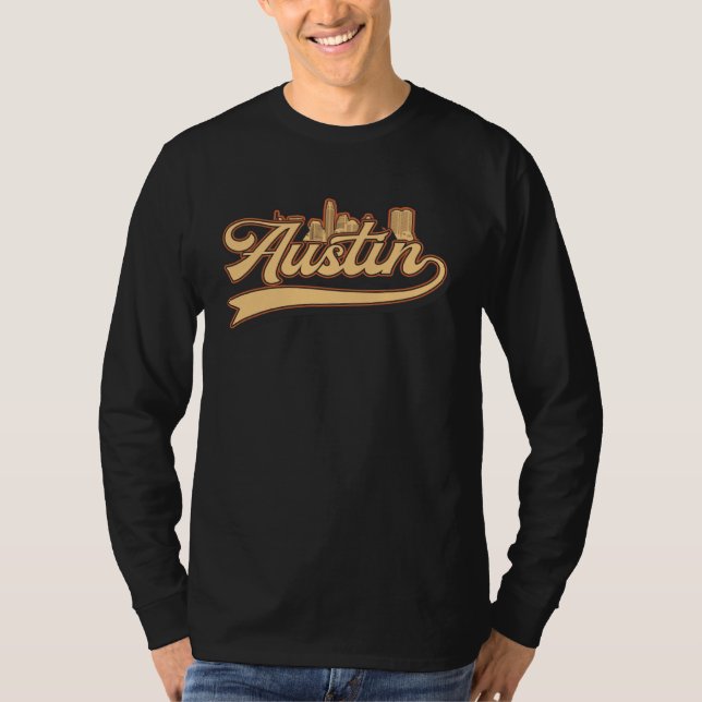 Austin Texas retro City Hometown Vintage T Shirt (Framsida)