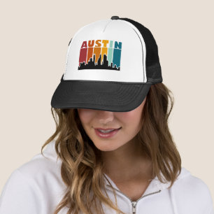 Austin Texas Retro Sunset Cityscape Keps