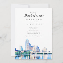 Austin Texas Skyline Bachelorette-partiets inbjuda Inbjudningar