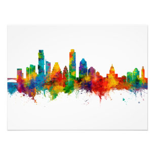 Austin Texas Skyline Fototryck