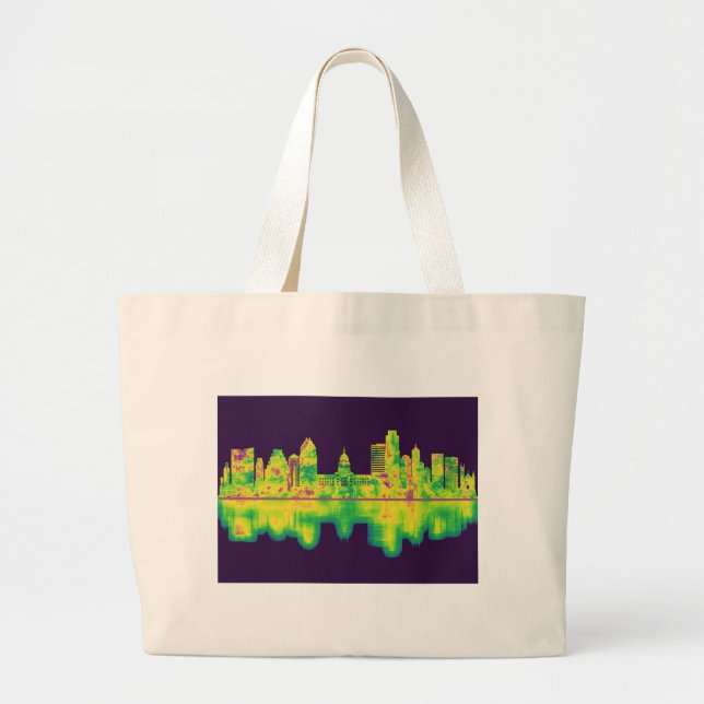 Austin Texas Skyline Jumbo Tygkasse (Framsidan)