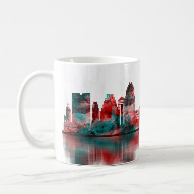 Austin Texas Skyline Kaffemugg (Vänster)