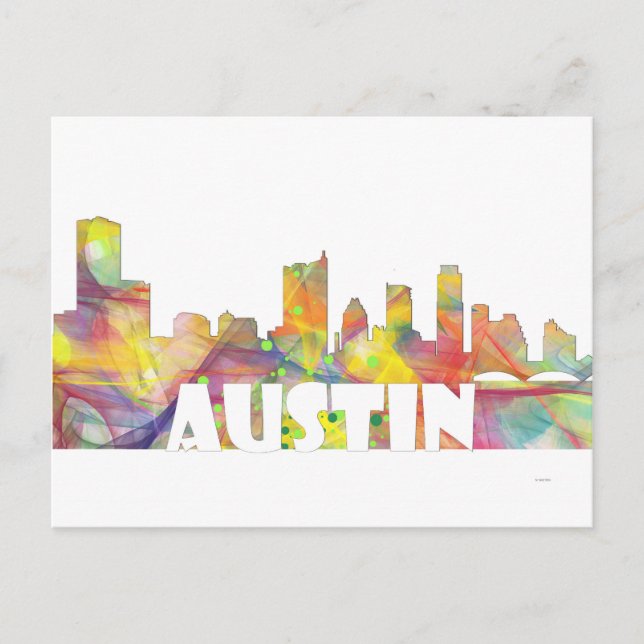 AUSTIN TEXAS SKYLINE MCLR2 VYKORT (Framsida)