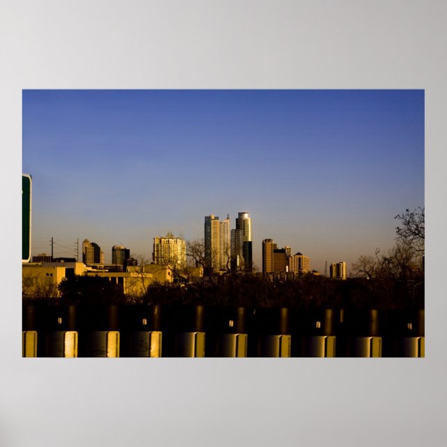 Austin Texas Skyline Poster (Framsidan)