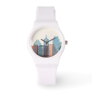 Austin Texas stadshorisont Armbandsur
