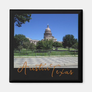 Austin Texas State Huvudstad Byggande Magnet