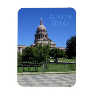 Austin Texas State Huvudstad Byggande Magnet