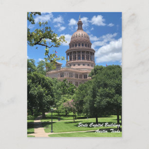 Austin Texas State Huvudstad Vykort