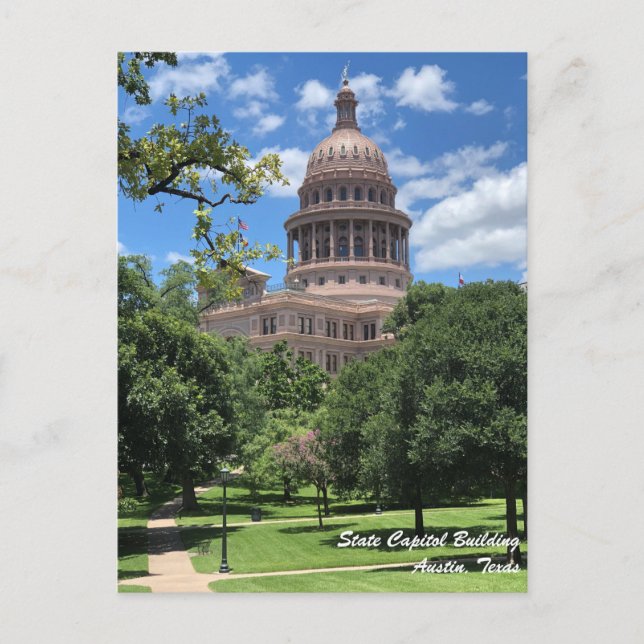 Austin Texas State Huvudstad Vykort (Framsida)