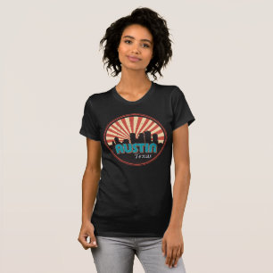 Austin Texas Tx City State Skyline Vintage Retro T Shirt