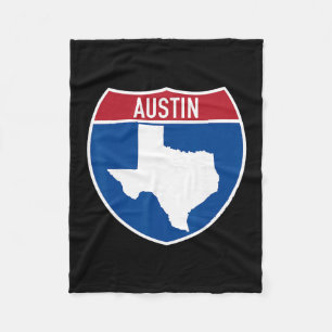 Austin Texas Tx Interstate Highway Semesterpresent Fleecefilt