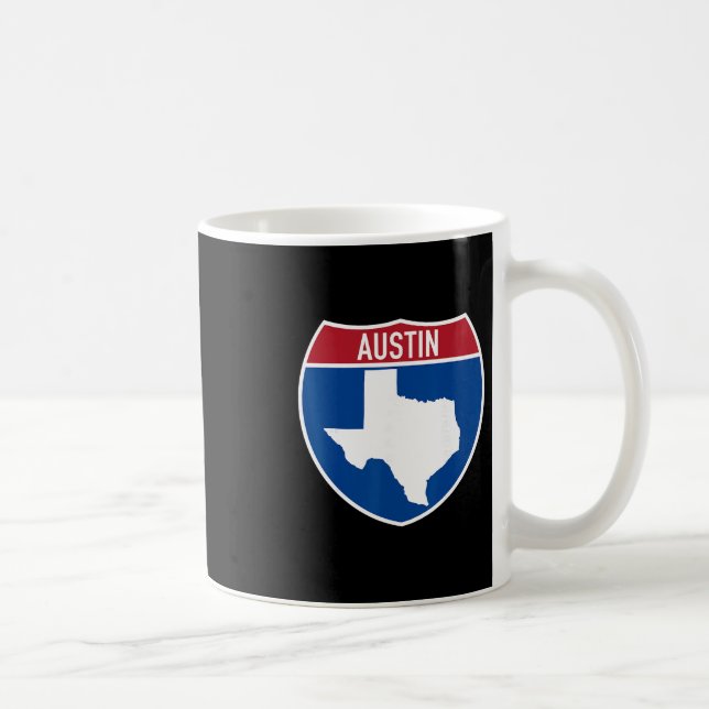 Austin Texas Tx Interstate Highway Semesterpresent Kaffemugg (Höger)