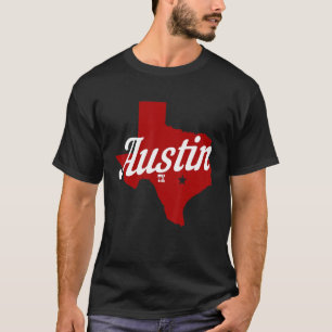 Austin Texas TX State Karta Vintage Pride 2 T Shirt