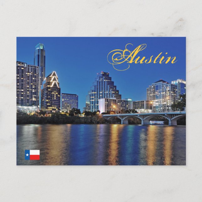 Austin, Texas, USA. Vykort (Framsida)