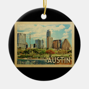 Austin Texas vintage resor Julgransprydnad Keramik