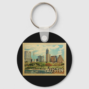 Austin Texas Vintage resor Nyckelring
