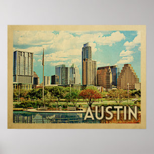 Austin Texas vintage resor Poster