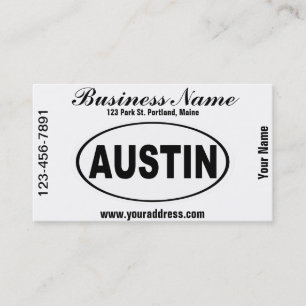 Austin Texas Visitkort
