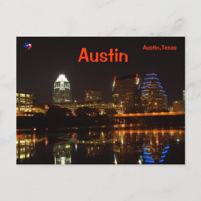 Austin,Texas Vykort (Framsida)