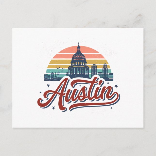Austin Texas Vykort (Framsida)